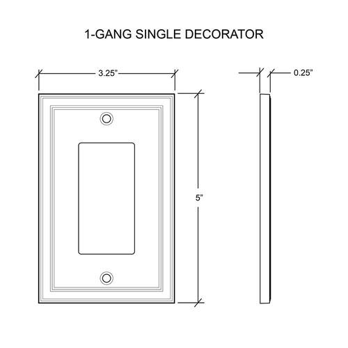 Wall Plate Insulated GFCI Stone Bright White 1-Gang (1-Pack)