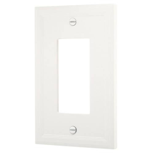 Wall Plate Insulated GFCI Stone Bright White 1-Gang (1-Pack)