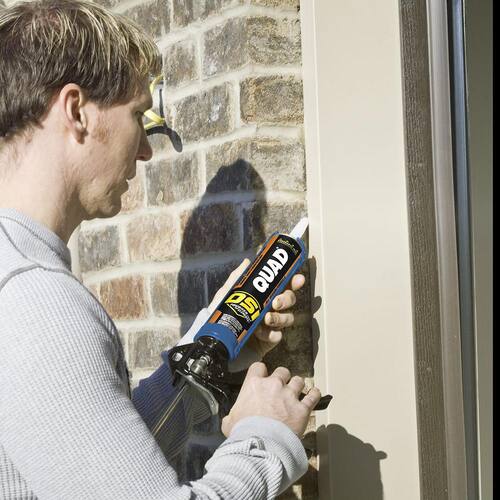 Exterior Sealant, QUAD Advanced Formula, Bronze #201, Window, Door, and Siding, 10 fl. oz.