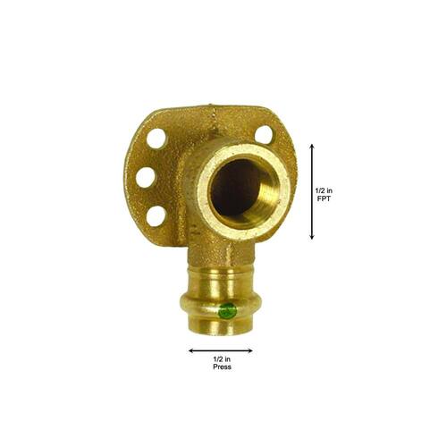 Bronze 90-Degree Connector 1/2 in. Press PSI-300