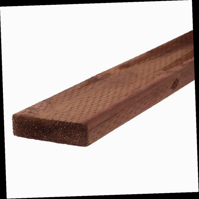 Pressure Treated Lumber   Brown Stain, Ground Contact, WW, Actual: 1.5 in. x 5.5 in. x 72 in., 2 in. x 6 in. x 6 ft.