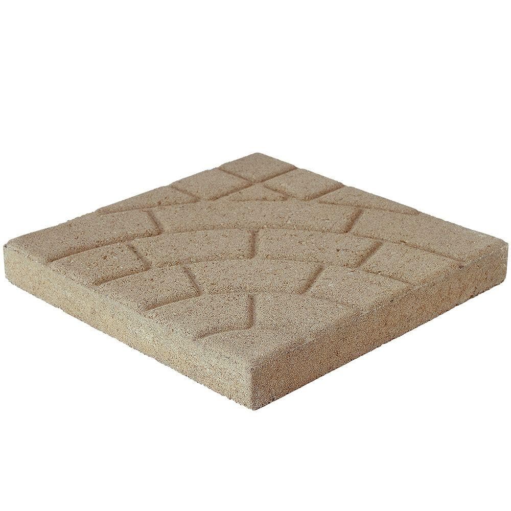 Step Stone Paver 16 in. x 16 in. x 1.75 in. Buff Concrete Pavestone 1