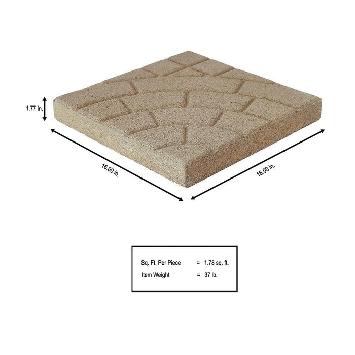 Step Stone Paver 16 in. x 16 in. x 1.75 in. Buff Concrete Pavestone 4