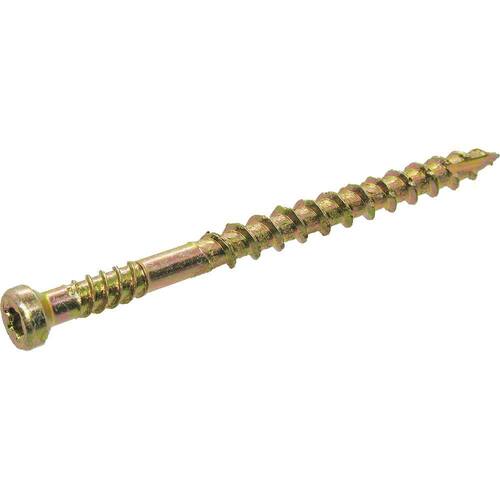 Star Drive Trim Head Gold Construction Screw, #8 x 2-1/4 in., 1 lbs. - Pack