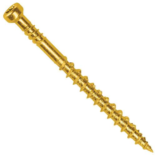 Star Drive Trim Head Gold Construction Screw, #8 x 2-1/4 in., 1 lbs. - Pack