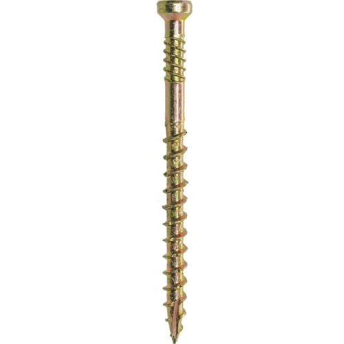 Star Drive Trim Head Gold Construction Screw, #8 x 2-1/4 in., 1 lbs. - Pack