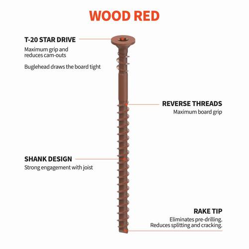 #10 Collated Deck Screw Red Star Drive Bugle-Head 3 in.  (1000-Pack)