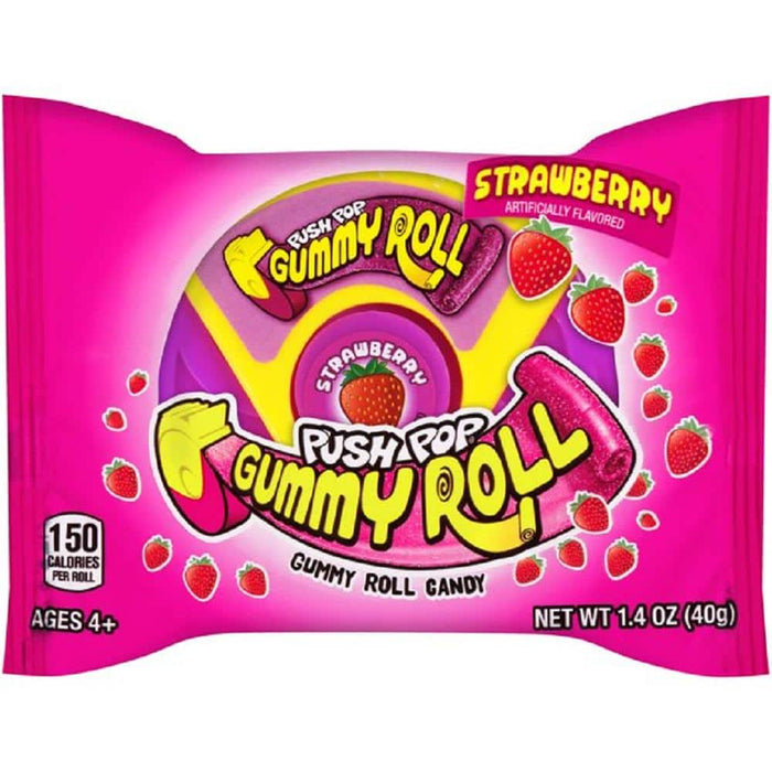 PUSH POP Candy, 1.4 oz. Fruit Flavors, Gummy Roll