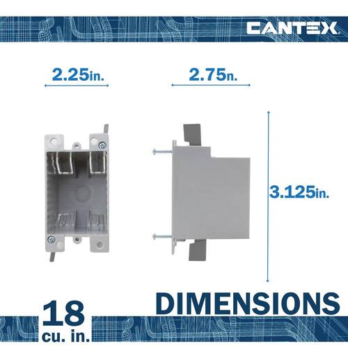 Box Old Work Single Gang 14 cu. in.