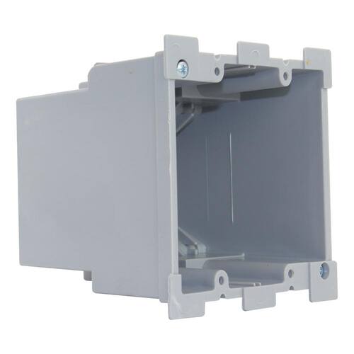 Electrical Switch and Outlet Box 34 cu. in. Gray Old Work Residential 2 ...