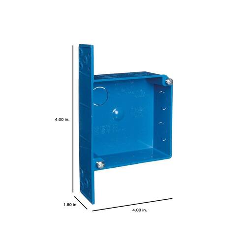 Switch and Outlet Box 2-Gang Blue ENT 20 cu. in.