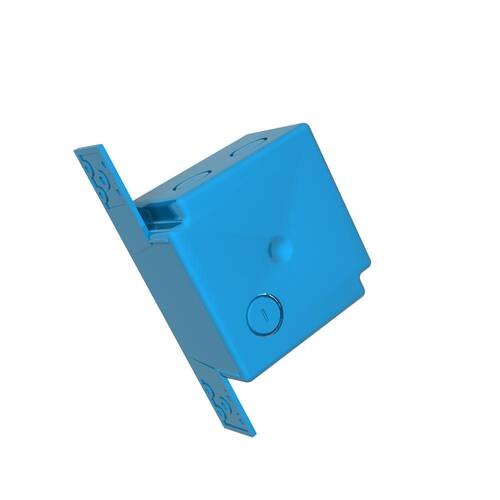 Switch and Outlet Box 2-Gang Blue ENT 20 cu. in.