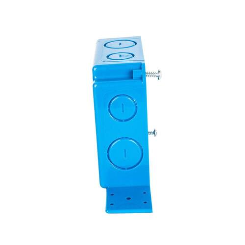 Switch and Outlet Box 2-Gang Blue ENT 20 cu. in.