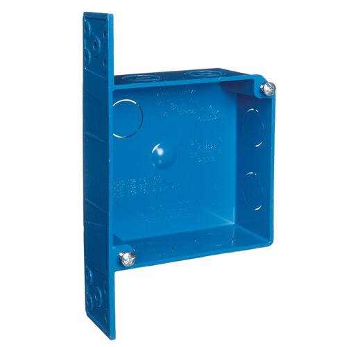 Switch and Outlet Box 2-Gang Blue ENT 20 cu. in.