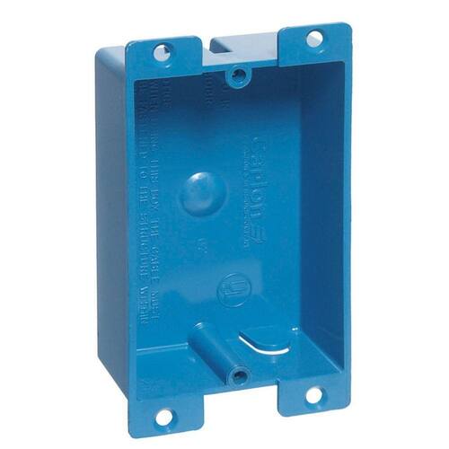 Electrical Switch and Outlet Box PVC Shallow Flanged Old Work 1-Gang 8 cu. in.