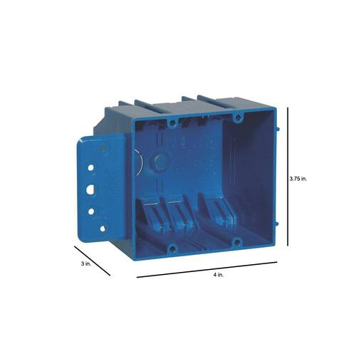 Electrical Box PVC New Work 2-Gang with Bracket 32 cu. in.