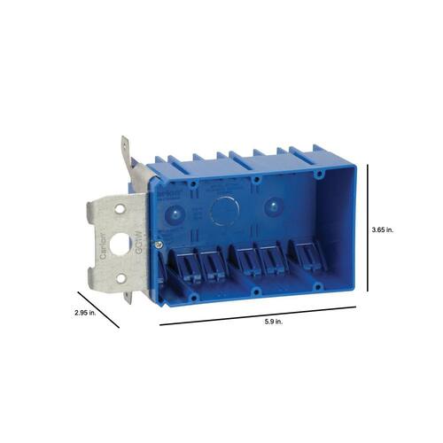 Electrical Box New Work 3-Gang Adjustable 49 cu. in. PVC