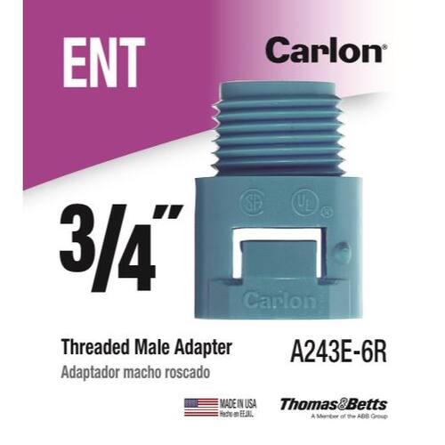 ENT Threaded Male Adapter 3/4 in.