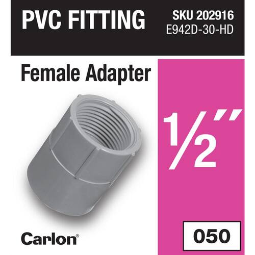 PVC Adapter 1/2 in. Female