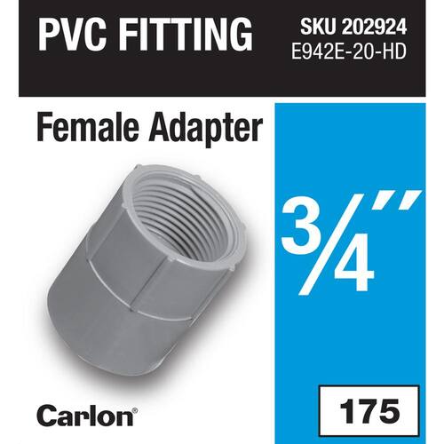 PVC Adapter 3/4 in. Female