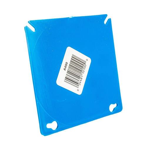 Electrical Box Cover Blank PVC 2-Gang 4 in.