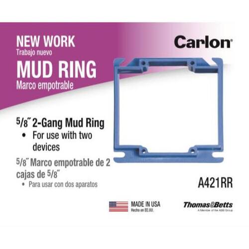 ENT Box 2-Gang 5/8 in. Mud Ring PVC