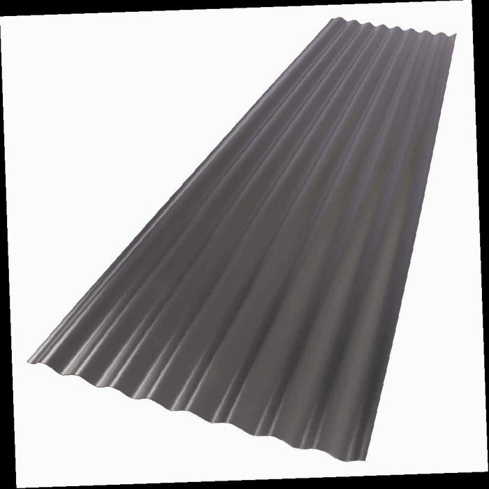 Roof Panel, Corrugated Foam, Polycarbonate, Castle Gray, 26 in. x 8 ft.