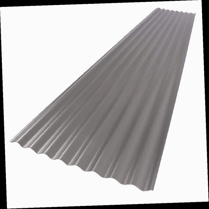 Roof Panel, Corrugated Foam, Polycarbonate, Castle Gray, 26 in. x 12 ft.