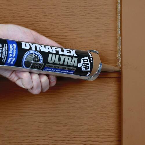 Exterior Sealant, Dynaflex Ultra, Advanced, Cedar Tan, Window, Door, and Siding, 10.1 oz.