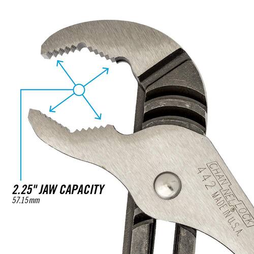 Pliers, 12 in., V-Jaw Tongue and Groove