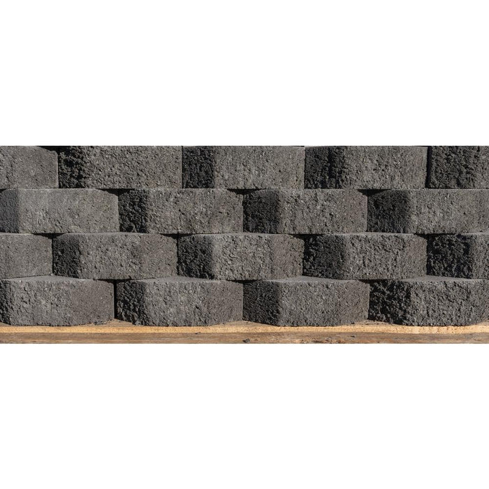 Retaining Wall Block 3.5 in. x 8 in. x 12 in. Charcoal Concrete 3