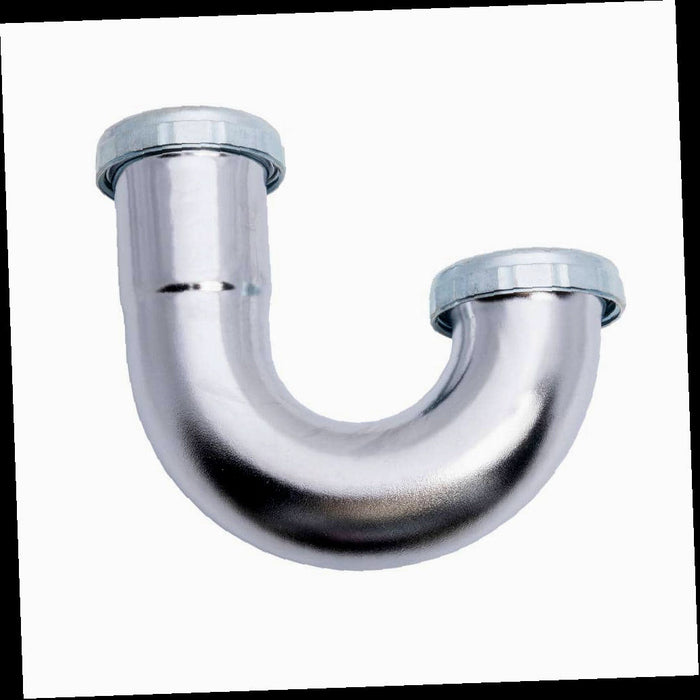 Sink Drain J-Bend P-Trap 1-1/2 in. 22-Gauge Chrome-Plated Brass