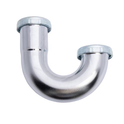 Sink Drain J-Bend P-Trap 1-1/2 in. 22-Gauge Chrome-Plated Brass