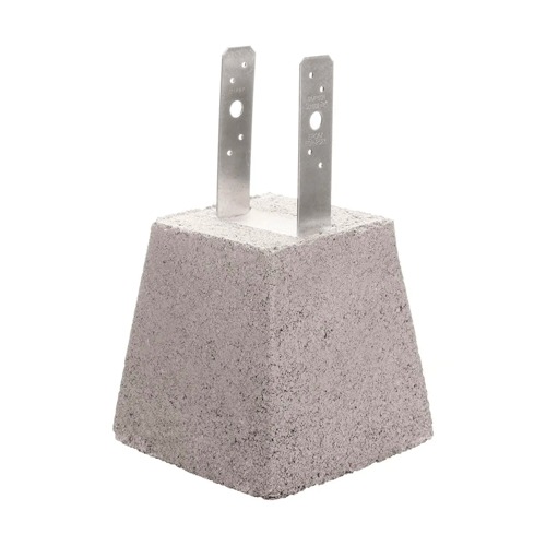 Concrete Deck Block 8 in. x 8 in. x 14 in. Gray with Z-Max Strap