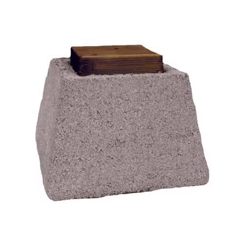 Concrete Deck Block 8-3/4 in. x 10-3/4 in. x 10-3/4 in. Gray with Wood ...
