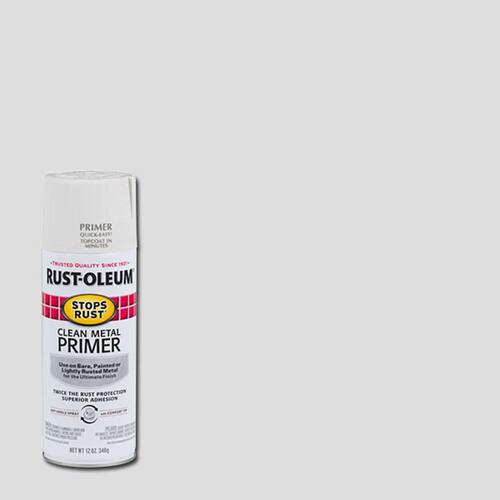 Primer Spray, Clean Metal, Flat White, 12 oz.