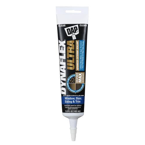 Exterior Sealant, Dynaflex Ultra, Advanced, Clear, Window, Door, and Siding, 5.5 oz.