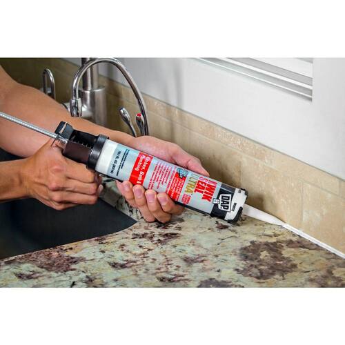 Siliconized Caulk, Kwik Seal Ultra, Clear, Advanced, Kitchen and Bath, 10.1 oz.