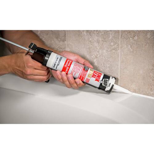 Siliconized Caulk, Kwik Seal Ultra, Clear, Advanced, Kitchen and Bath, 10.1 oz.