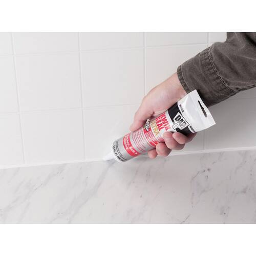 Siliconized Caulk, Kwik Seal Ultra, Clear, Advanced, Kitchen and Bath, 5.5 oz.