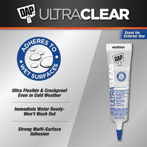 All Purpose Waterproof Sealant, Ultra Clear, 5 oz.