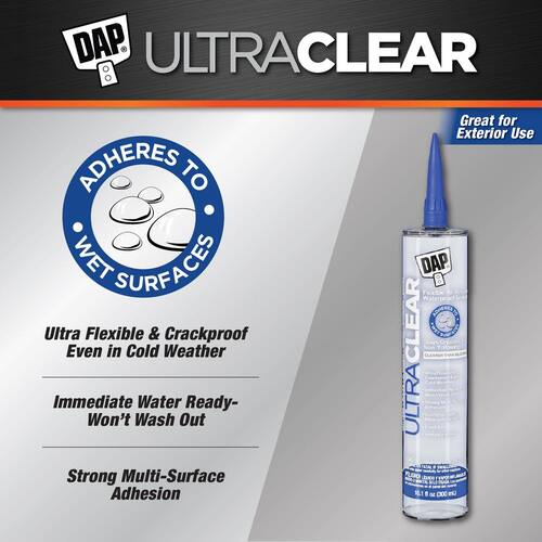 All Purpose Waterproof Sealant, Ultra Clear, 10.1 oz.