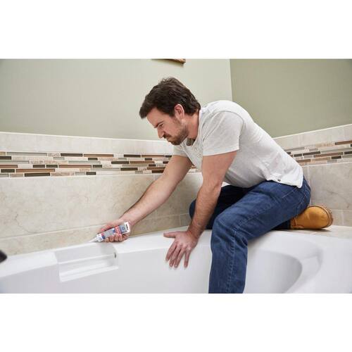 Silicone 1 Caulk, Tub and Tile, Kitchen and Bath Sealant, Clear, 10.1 oz.