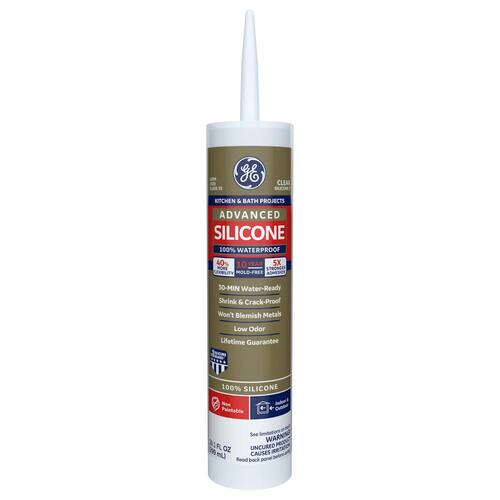 Silicone 2 Caulk, Advanced, Kitchen and Bath Sealant, Clear, 10.1 oz.