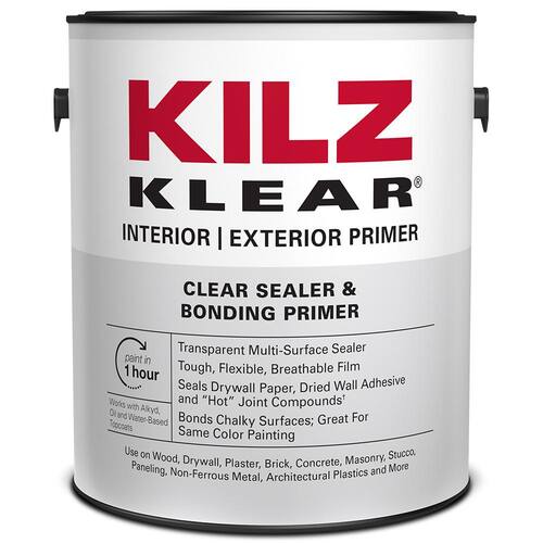 Interior/Exterior Primer and Sealer, Multi-Surface, Clear, 1 Gal.