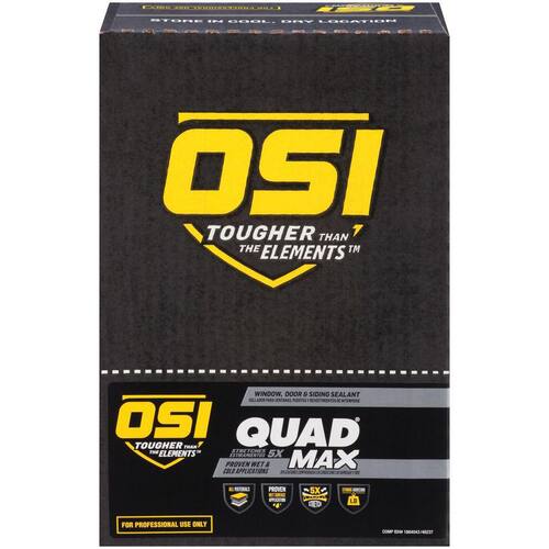 QUAD Max Sealant, Clear, Exterior/Interior, Window, Door, and Siding, 9 fl. oz.