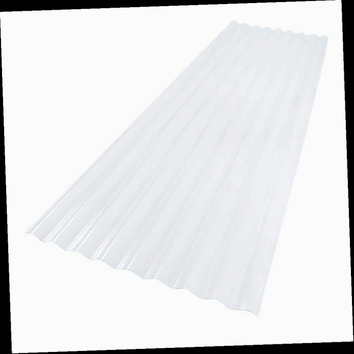Roof Panel, Corrugated PVC, Clear, 26 in. x 8 ft.