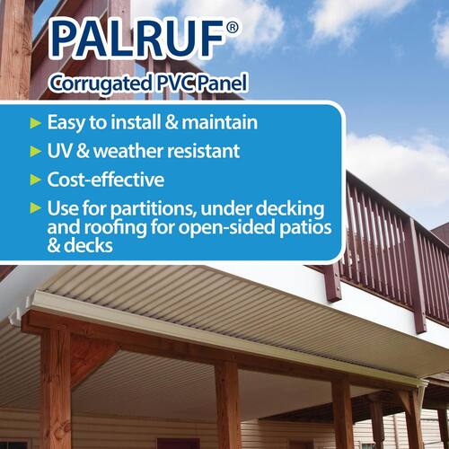 Roof Panel, Corrugated PVC, Clear, 26 in. x 8 ft.