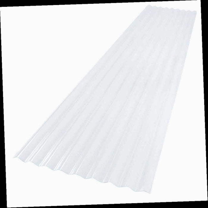 Roof Panel, Corrugated PVC, Clear, 26 in. x 12 ft.