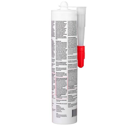 Silicone Caulk, 100%, Clear, for Plastic Sheets, 10.1 oz.